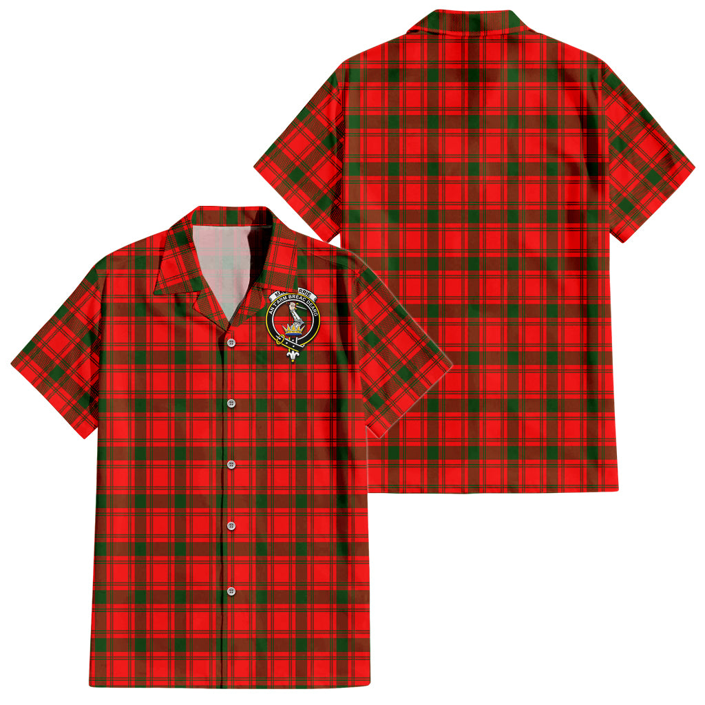 macquarrie-modern-tartan-short-sleeve-button-down-shirt-with-family-crest