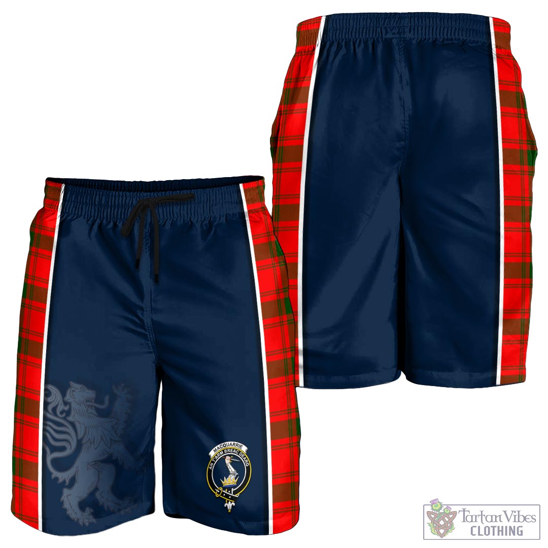 Tartan Vibes Clothing MacQuarrie Modern Tartan Men's Shorts with Family Crest and Lion Rampant Vibes Sport Style