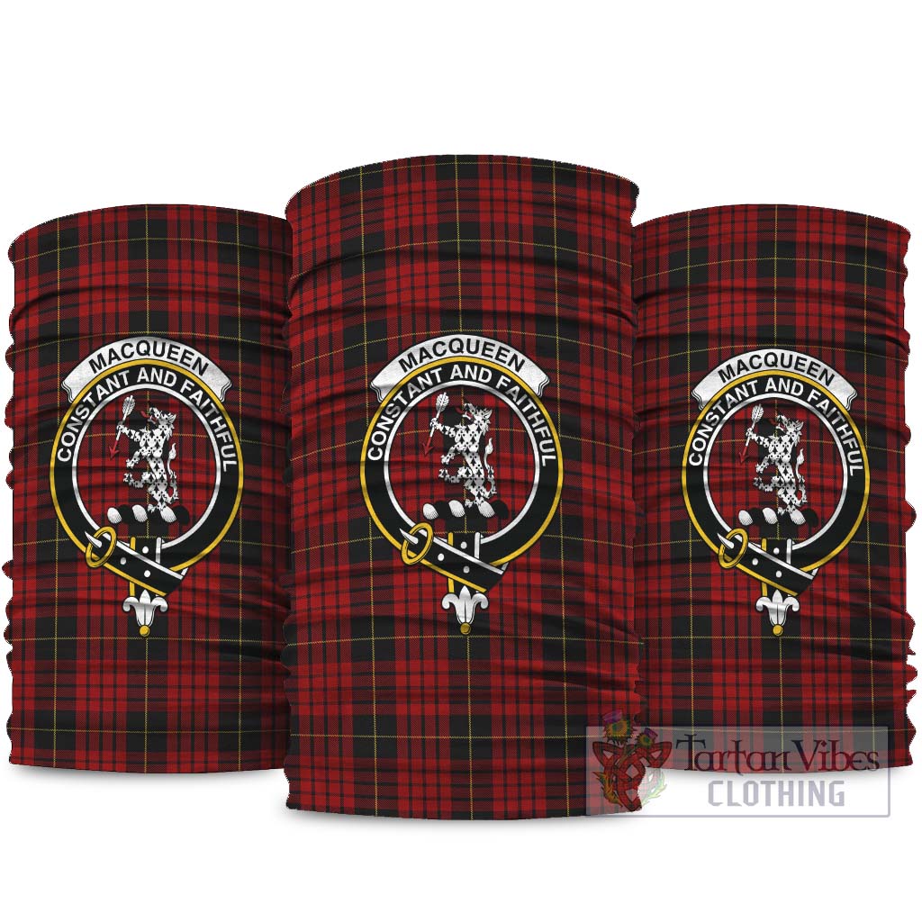 MacQueen Tartan Neck Gaiters, Tartan Bandanas, Tartan Head Band with Family Crest