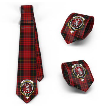 MacQueen Tartan Classic Necktie with Family Crest