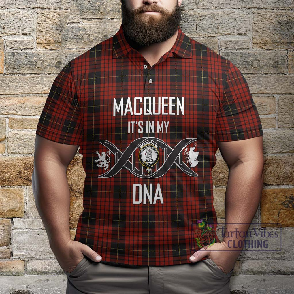 MacQueen (McQueen) Tartan Polo Shirt with Family Crest DNA In Me Style Kid - Tartanvibesclothing Shop