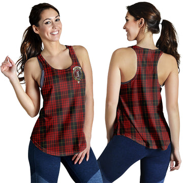 macqueen-tartan-women-racerback-tanks-with-family-crest