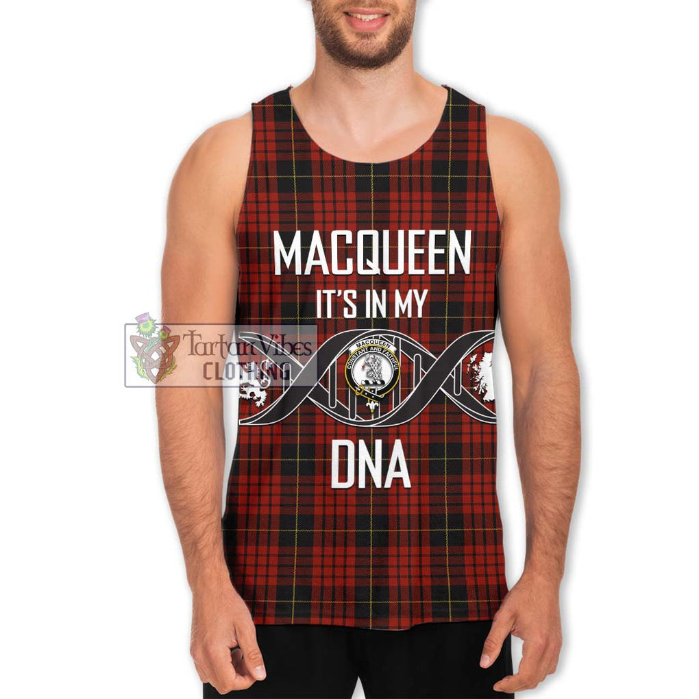 MacQueen (McQueen) Tartan Men's Tank Top with Family Crest DNA In Me Style Men - Tartanvibesclothing Shop