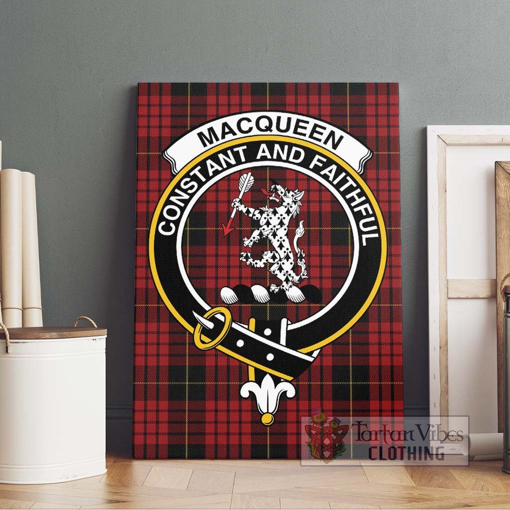 MacQueen (McQueen) Tartan Canvas Print Wall Art with Family Crest Without Frame - Tartan Vibes Clothing