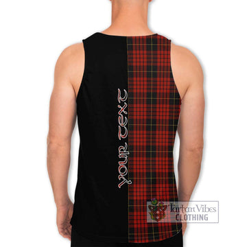 MacQueen (McQueen) Tartan Men's Tank Top with Family Crest and Half Of Me Style - Tartanvibesclothing Shop