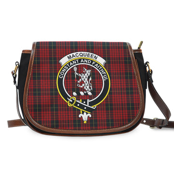 MacQueen Tartan Saddle Bag with Family Crest