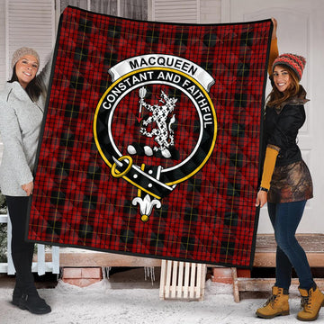 MacQueen Tartan Quilt with Family Crest