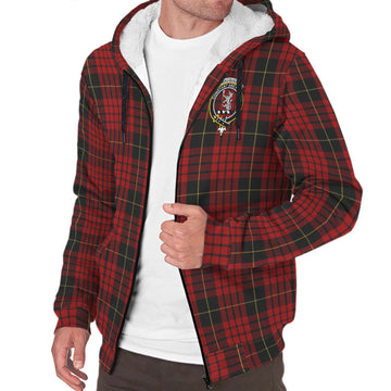 MacQueen Tartan Sherpa Hoodie with Family Crest