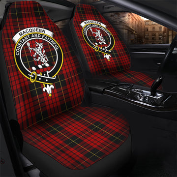 MacQueen Tartan Car Seat Cover with Family Crest - Tartanvibesclothing