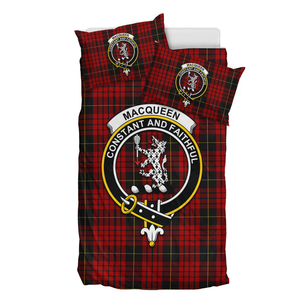 MacQueen (McQueen) Tartan Bedding Set with Family Crest - Tartan Vibes Clothing