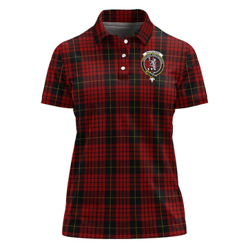 MacQueen (McQueen) Tartan Polo Shirt with Family Crest For Women