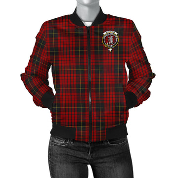 MacQueen Tartan Bomber Jacket with Family Crest