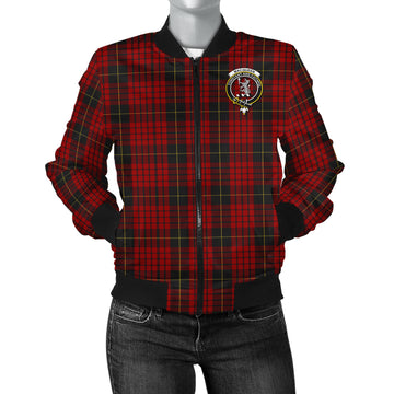 MacQueen (McQueen) Tartan Bomber Jacket with Family Crest