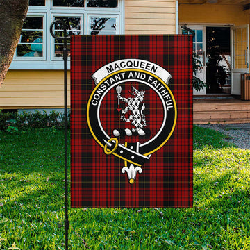 MacQueen Tartan Flag with Family Crest