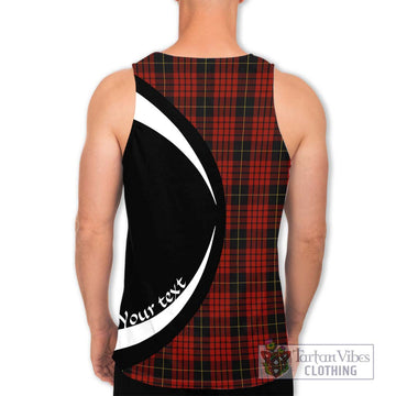 MacQueen (McQueen) Tartan Men's Tank Top with Family Crest Circle Style - Tartan Vibes Clothing