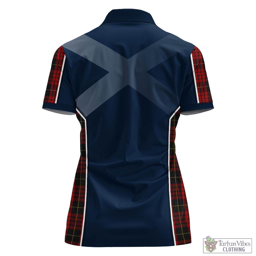 Tartan Vibes Clothing MacQueen Tartan Women's Polo Shirt with Family Crest and Lion Rampant Vibes Sport Style