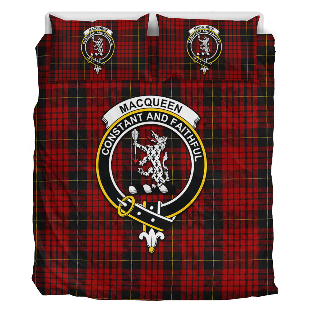 MacQueen (McQueen) Tartan Bedding Set with Family Crest - Tartan Vibes Clothing