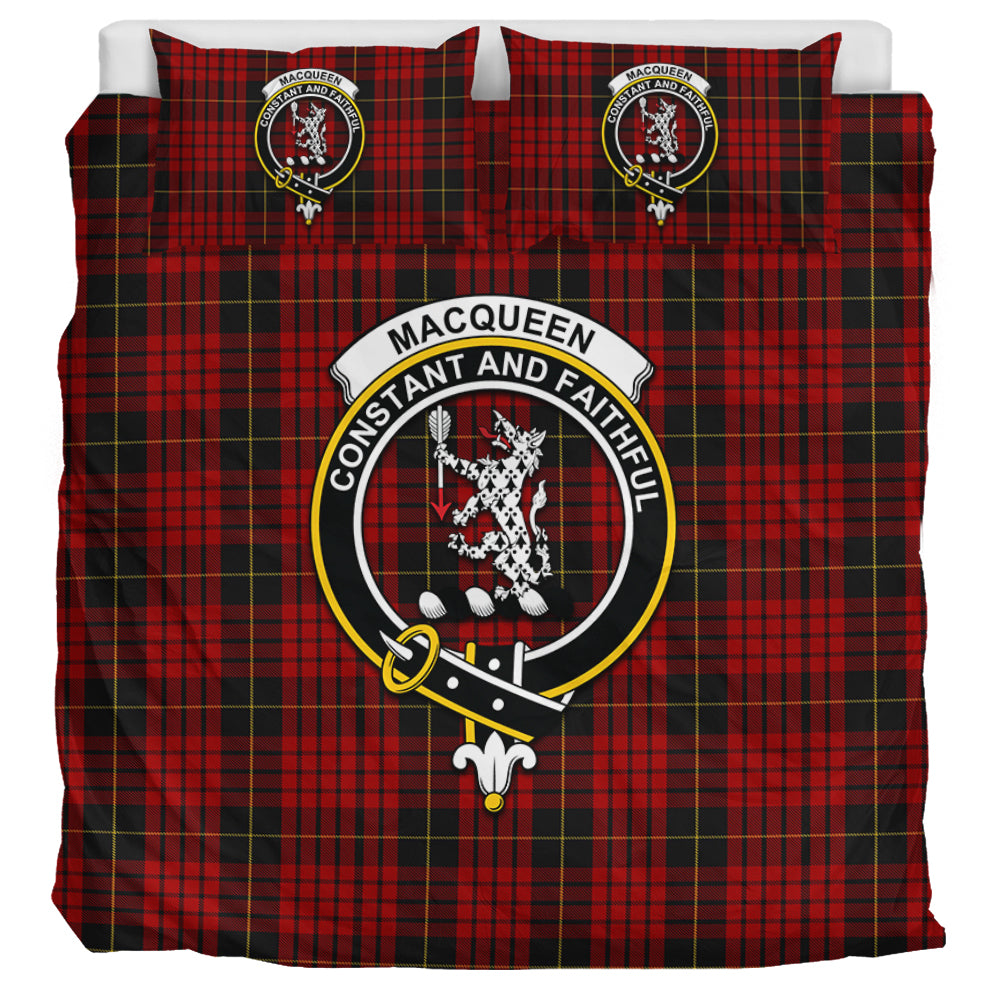 MacQueen (McQueen) Tartan Bedding Set with Family Crest UK Bedding Set UK Super King 104*94 inch - Tartan Vibes Clothing