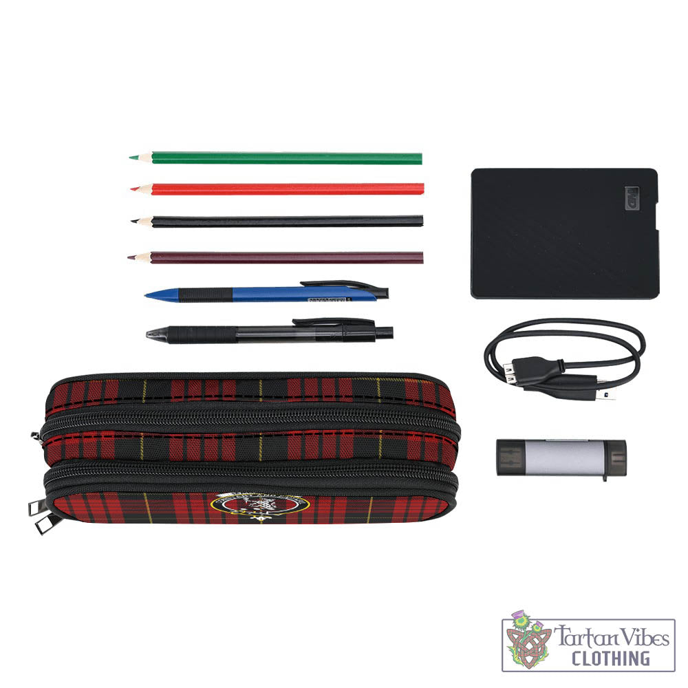 Tartan Vibes Clothing MacQueen Tartan Pen and Pencil Case with Family Crest