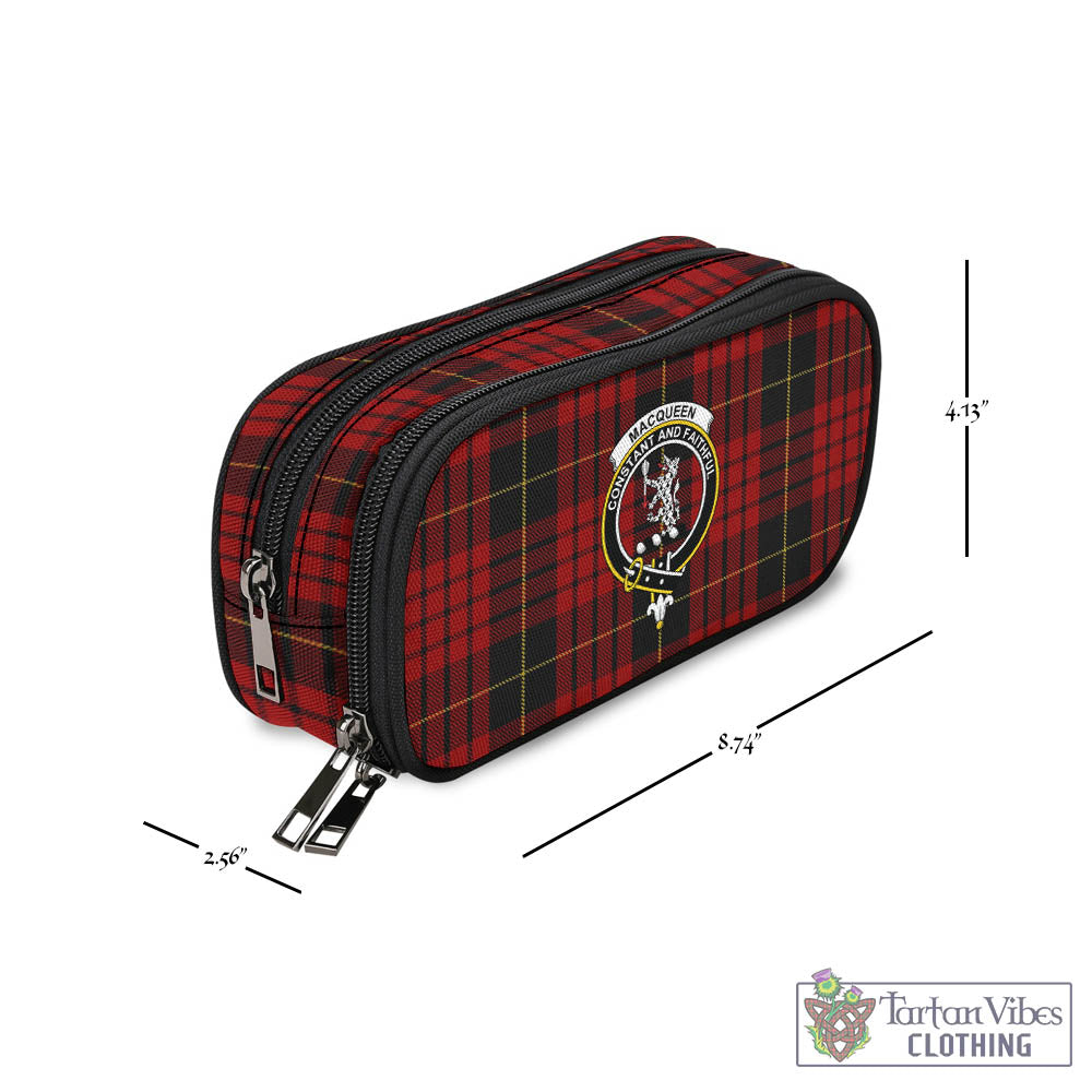 Tartan Vibes Clothing MacQueen Tartan Pen and Pencil Case with Family Crest