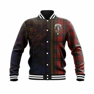 MacQueen (McQueen) Tartan Family Crest Baseball Jacket Alba Gu Brath Be Brave Lion Ancient Style