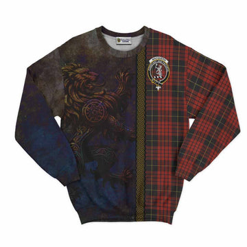 MacQueen (McQueen) Tartan Family Crest Sweatshirt Alba Gu Brath Be Brave Lion Ancient Style