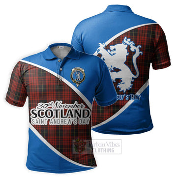 Tartan Vibes Clothing MacQueen (McQueen) Family Crest Tartan Polo Shirt Celebrate Saint Andrew's Day in Style