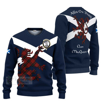 Tartan Vibes Clothing MacQueen (McQueen) Tartan Lion Rampant Knitted Sweater – Proudly Display Your Heritage with Alba Gu Brath and Clan Name