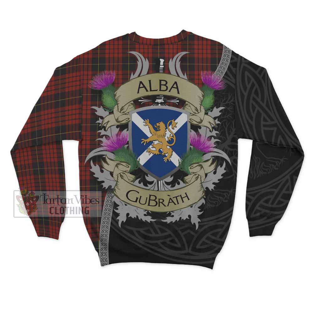Tartan Vibes Clothing MacQueen (McQueen) Tartan Family Crest Sweatshirt Lion Rampant Royal Thistle Shield Celtic Inspired