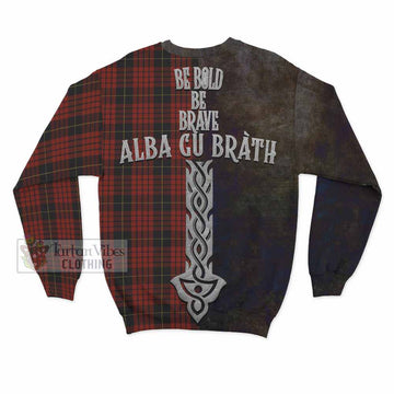 MacQueen (McQueen) Tartan Family Crest Sweatshirt Alba Gu Brath Be Brave Lion Ancient Style