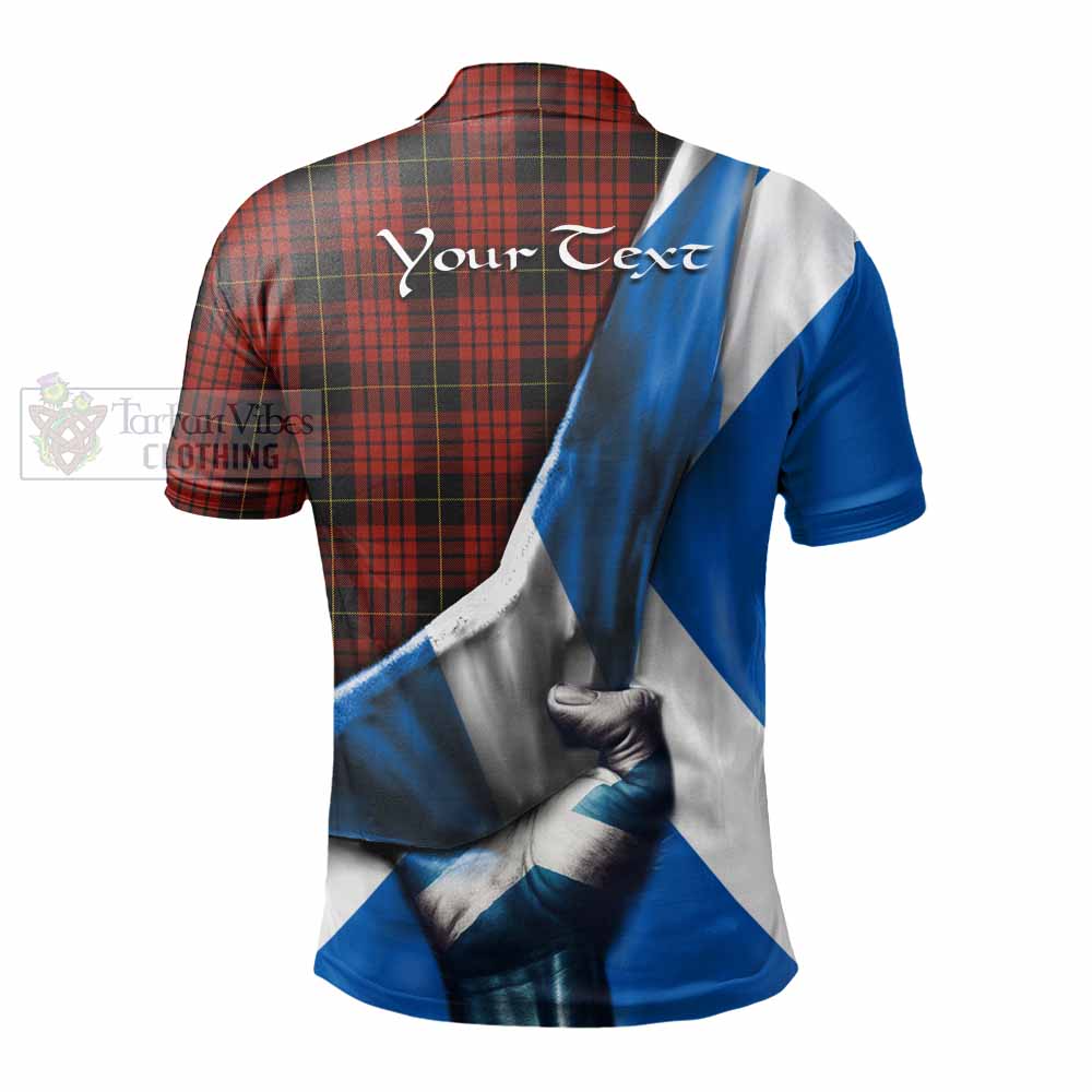 Tartan Vibes Clothing MacQueen (McQueen) Tartan Polo Shirt with Family Crest Scotland Patriotic Style