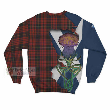 MacQueen (McQueen) Tartan Family Crest Sweatshirt Scottish Thistle Celtic Inspired