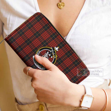 MacQueen (McQueen) Tartan Women's Leather Wallet with Family Crest