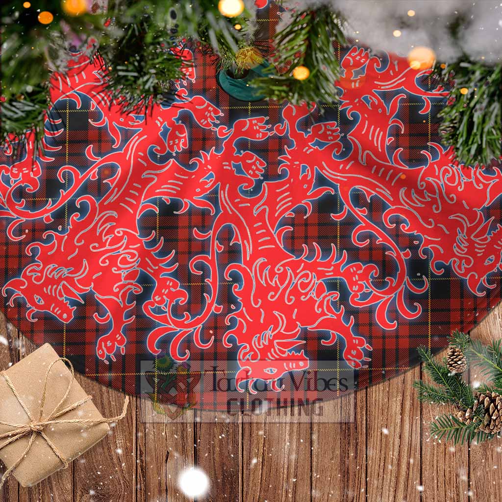 MacQueen (McQueen) Tartan Christmas Tree Skirt Lion Rampant Style - Tartan Vibes Clothing
