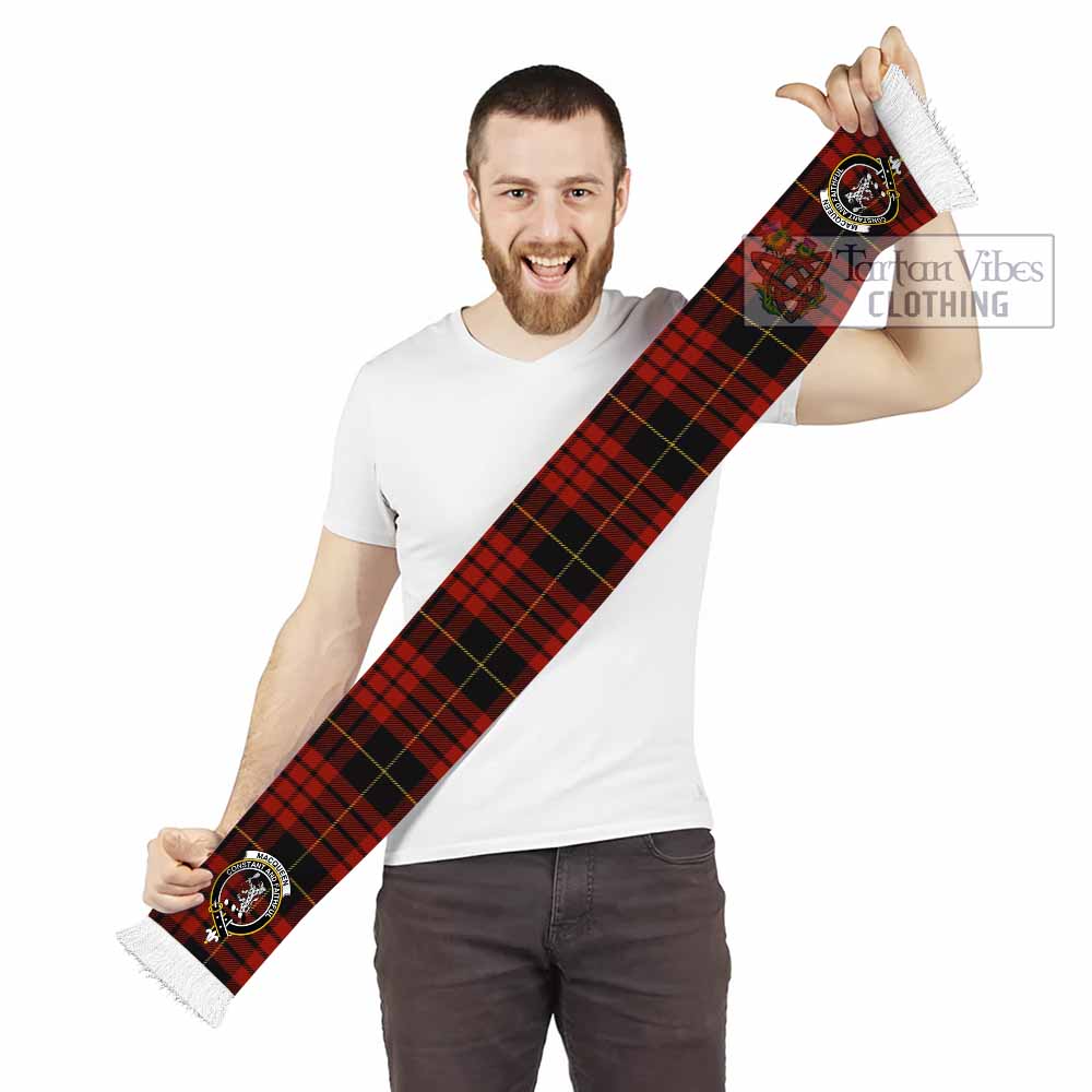 Tartan Vibes Clothing MacQueen (McQueen) Tartan Ruffneck Scarf with Family Crest