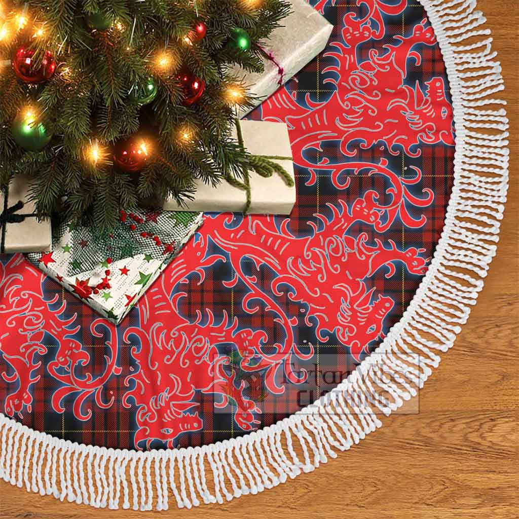 MacQueen (McQueen) Tartan Christmas Tree Skirt Lion Rampant Style - Tartan Vibes Clothing