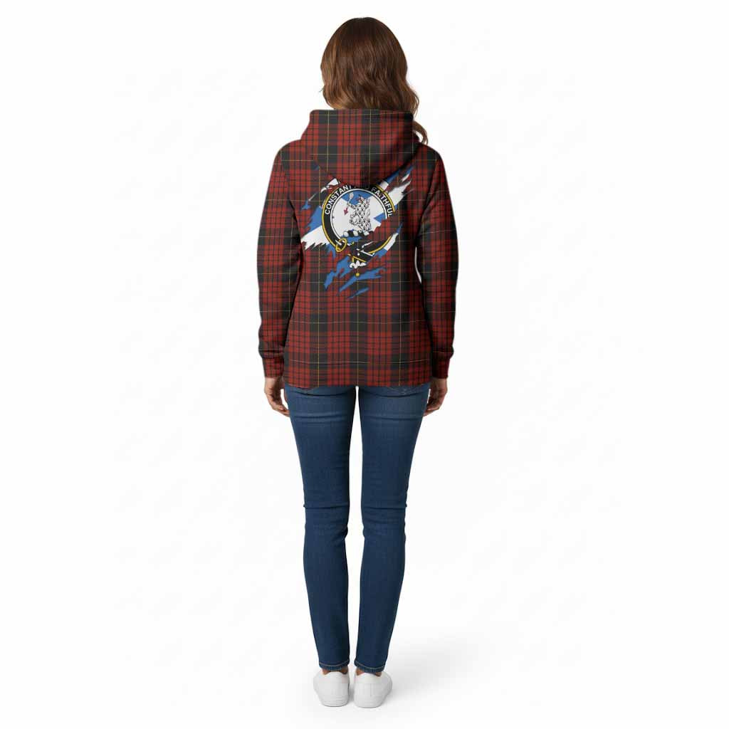 MacQueen (McQueen) Clan Crest In Me Tartan Cotton Hoodie Scotland Flag Style