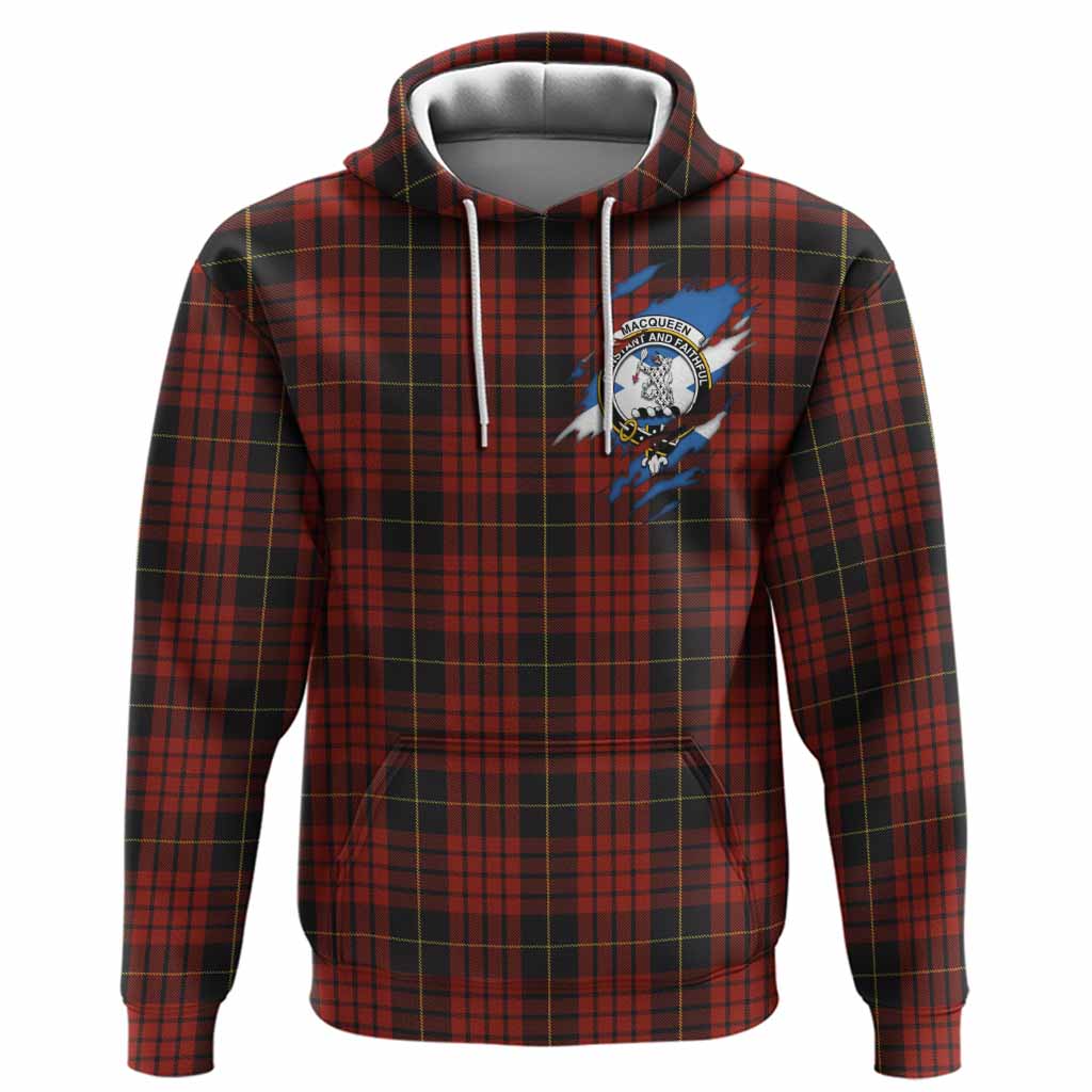 MacQueen (McQueen) Clan Crest In Me Tartan Hoodie Scotland Flag Style