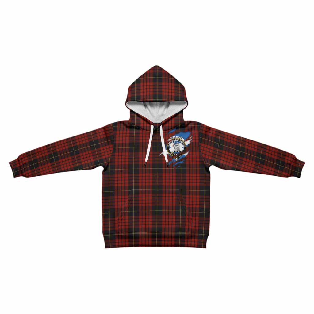 MacQueen (McQueen) Clan Crest In Me Tartan Kid Hoodie Scotland Flag Style