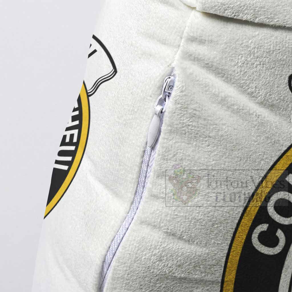 MacQueen (McQueen) Clan Crest Shaped Throw Pillow, Scottish Clan Badge Decorative Pillow