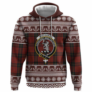 MacQueen (McQueen) Clan Tartan Christmas Hoodie with Family Crest