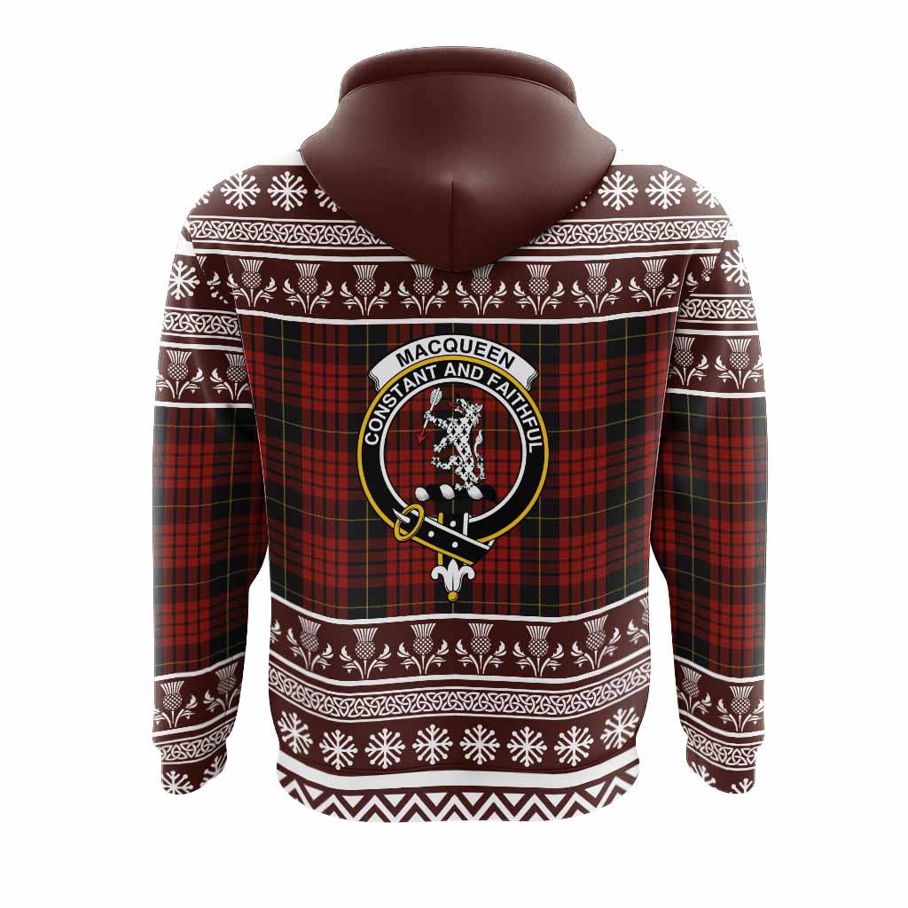 MacQueen (McQueen) Clan Tartan Christmas Hoodie with Family Crest - Tartan Vibes Clothing