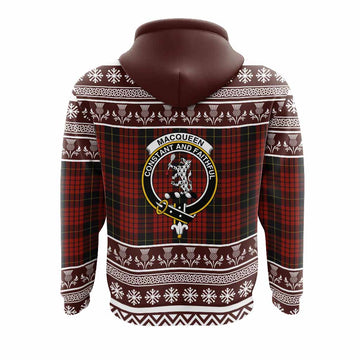 MacQueen (McQueen) Clan Tartan Christmas Hoodie with Family Crest