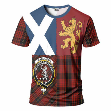 MacQueen (McQueen) Crest Tartan T-Shirt with Lion Rampant Saltire Style