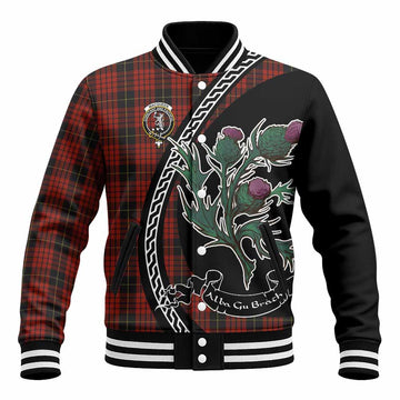 MacQueen (McQueen) Family Crest Tartan Baseball Jacket Alba Thistle Inspired