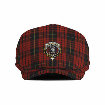 MacQueen (McQueen) Family Crest Tartan Jeff Cap, Tartan Flat Cap