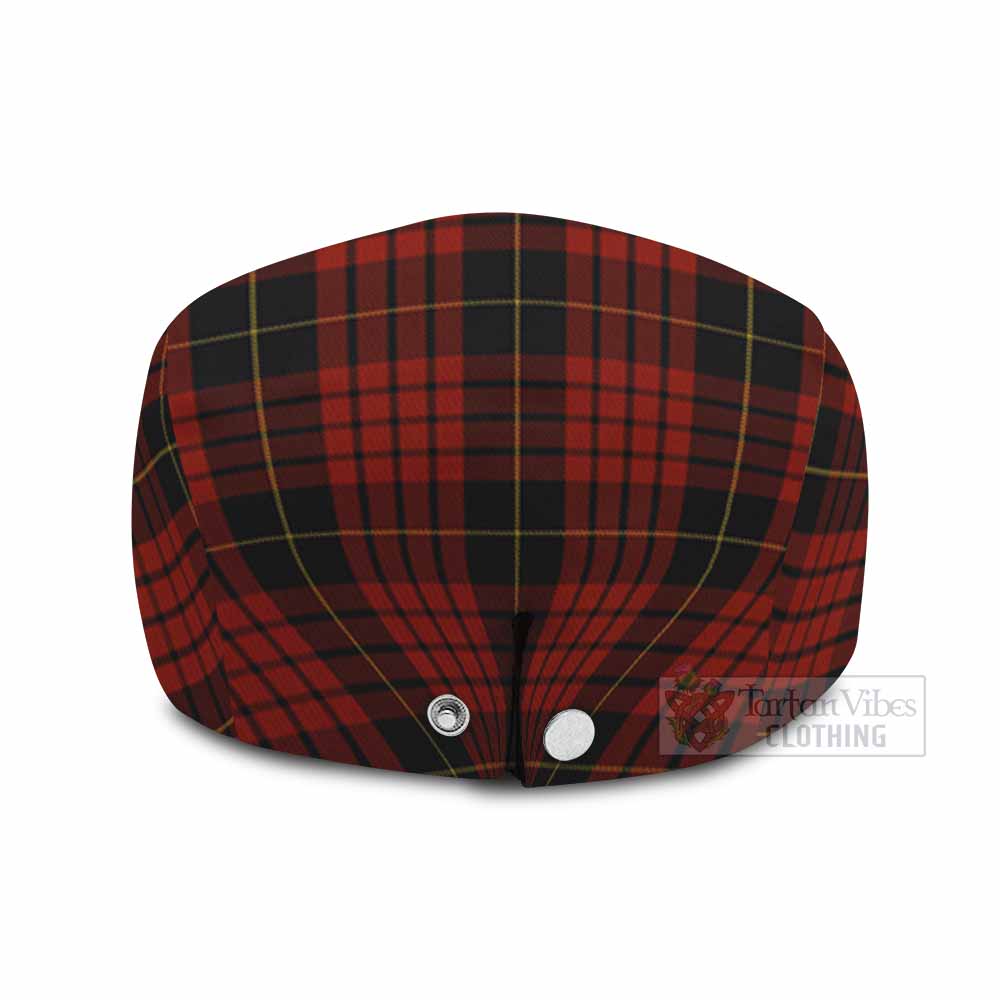 MacQueen (McQueen) Family Crest Tartan Jeff Cap, Tartan Flat Cap