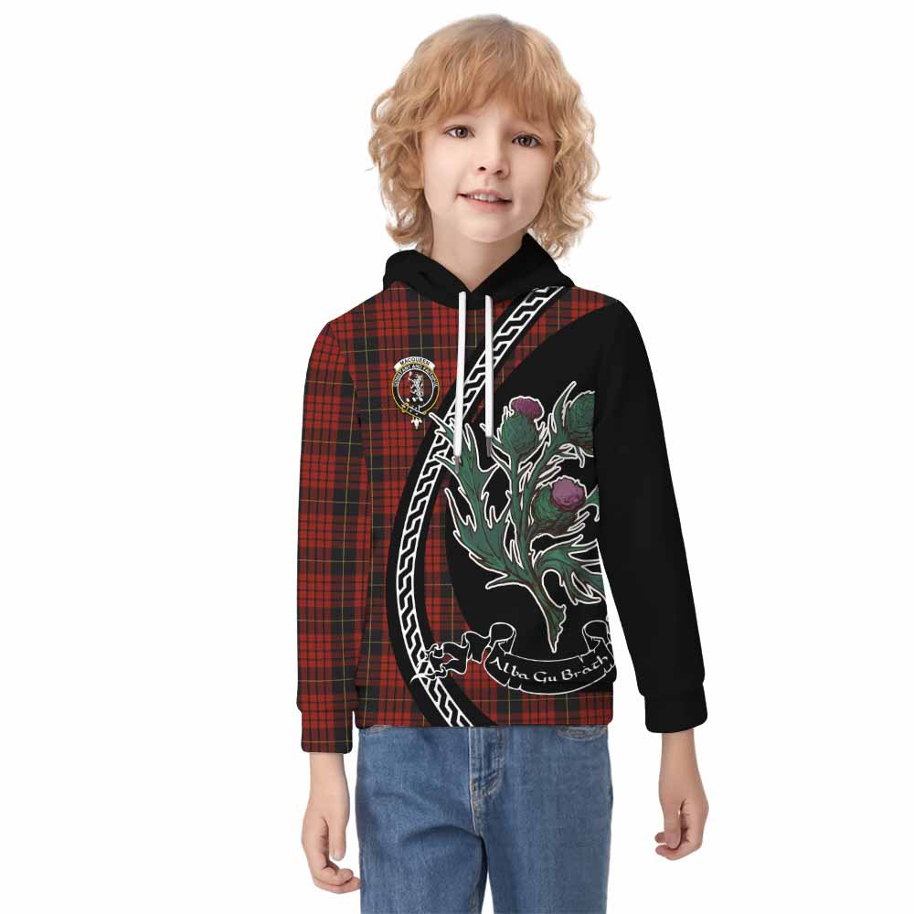 MacQueen (McQueen) Family Crest Tartan Kid Hoodie Alba Thistle Inspired - Tartan Vibes Clothing
