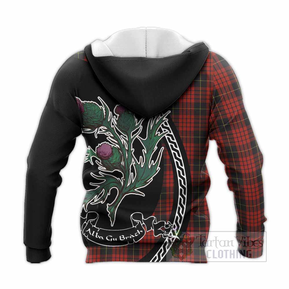 MacQueen (McQueen) Family Crest Tartan Knitted Hoodie Alba Thistle Inspired - Tartan Vibes Clothing