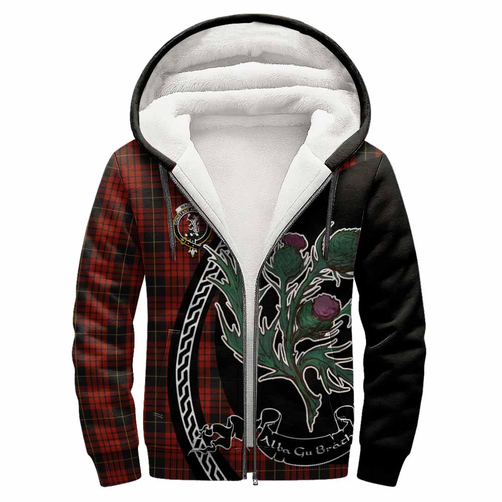 MacQueen (McQueen) Family Crest Tartan Sherpa Hoodie Alba Thistle Inspired - Tartan Vibes Clothing